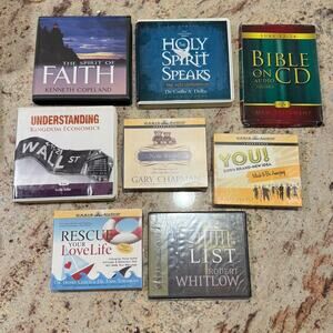 Lot Of 8 Christian Audiobook CD Sets - Oasis Audio Chapman Lucado Copeland L14-3